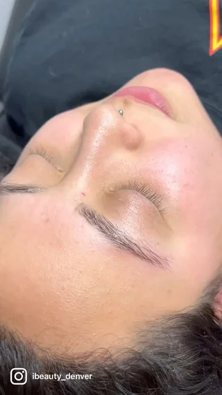 Eyebrow lamination and tint, healed result