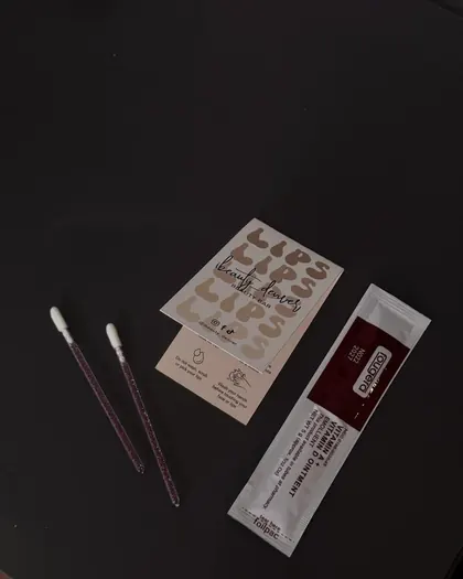 Sealed single-use needles and tools laid out